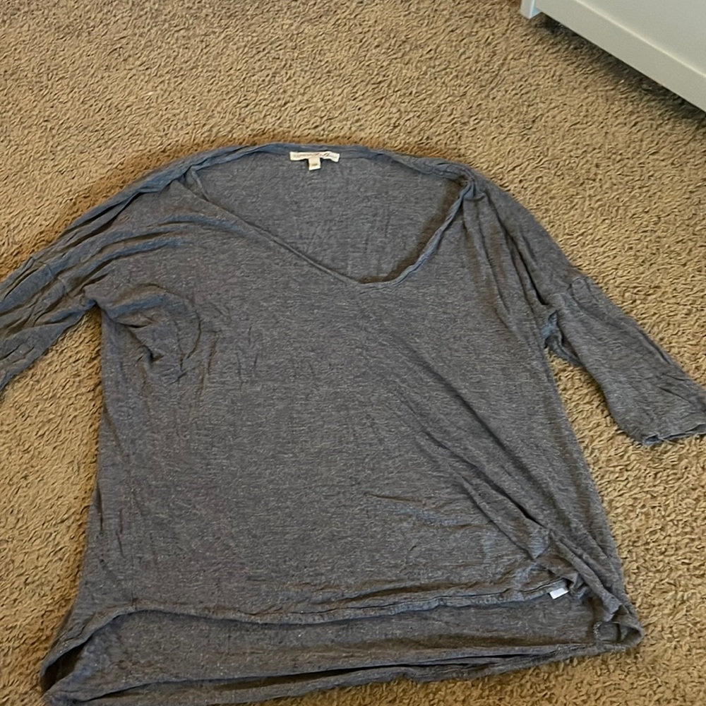 Grey V Neck Tee